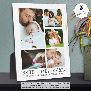 Plaque Photo MEILLEUR PÈRE JAMAIS Collage de photos Type Classi