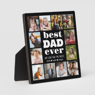 Plaque Photo Meilleur photo DAD Ever 12 Collage
