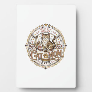 Plaque Photo Meilleure Maman de Chat Jamais Maman de Chat Papa