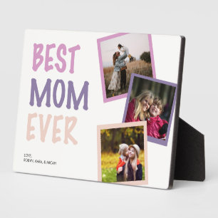 Plaque Photo Meilleure Maman du Monde Collage de Photos Personn