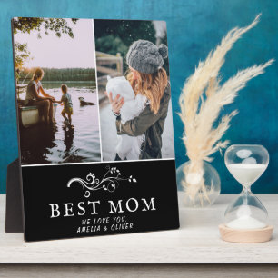 Plaque Photo Meilleure Maman Foliage Moderne 2 Photos Personnal