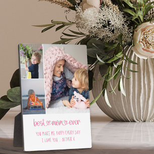 Plaque Photo Meilleure maman Jamais Coeur Lettres modifiable 3 