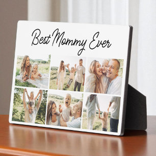 Plaque Photo Meilleure Maman Personnalisée Moderne Collage 6 Ph