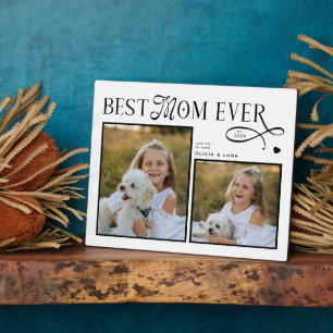 Plaque Photo Meilleure Maman Photo Cœur Chien Cadeaux Fête des
