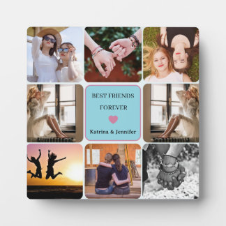 Plaque Photo Meilleures Amies Pour Toujours Collage de 8 photos