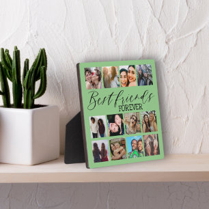 Plaque Photo Meilleurs amis Collage photo moderne vert
