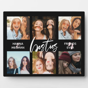 Plaque Photo Meilleurs amis Photo collage noir