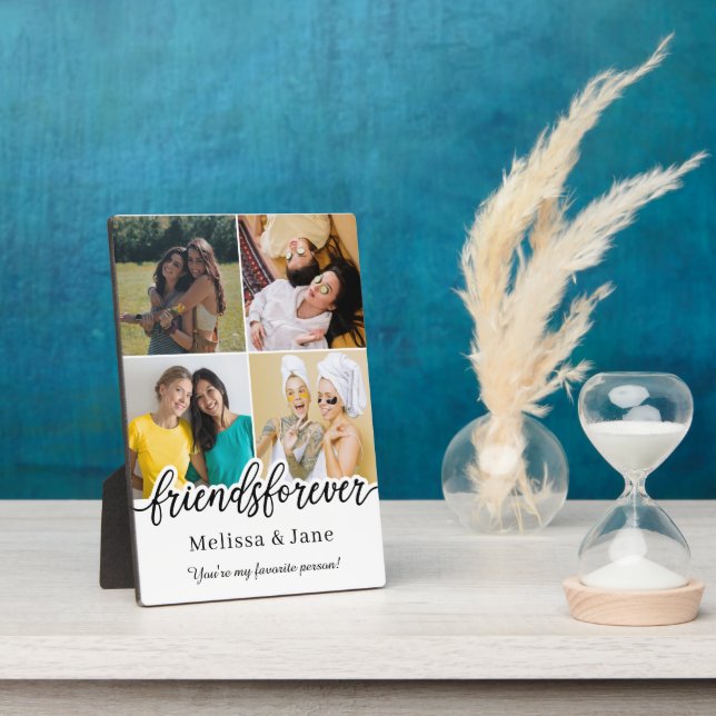 Plaque Photo meilleurs amis pour toujours mignon 4 photos colla (Côté)