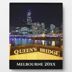 Plaque Photo Melbourne Australie Lumières CBD au-dessus du pont