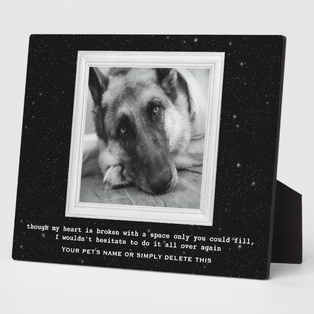 Plaque Photo Mémorial des animaux de compagnie bergers allemand (Côté)