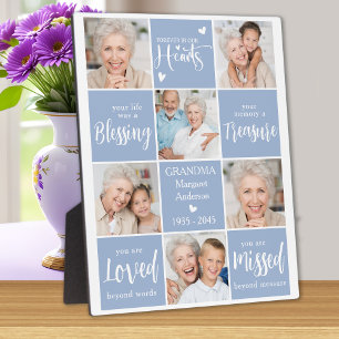 Plaque Photo Mémorial moderne Famille personnalisée Multiphoto