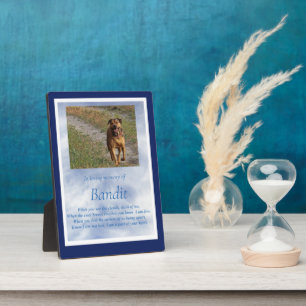 Plaque Photo Memorial Pet Chien Spirituel Personnalisé Photo et