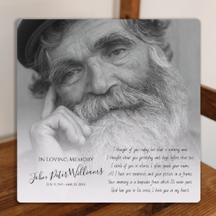 Plaque Photo Mémorial photo moderne