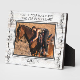 Plaque Photo Mémorial photo personnalisé du cheval