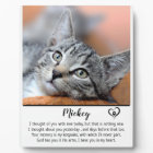 Mémorial pour chat - Cadeau souvenir de perte d'an