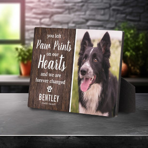 Plaque Photo Mémorial rustique pour animaux de compagnie   Souv