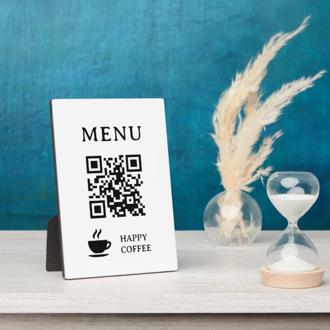 Plaque Photo Menu QR Code Restaurant | 5" x 7" (Côté)