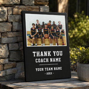 Plaque Photo Merci Coach Carte Nom de l'équipe Photo