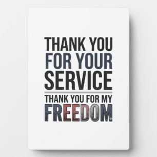 Plaque Photo Merci pour ma liberté Patriotique Vétéran Chemise_