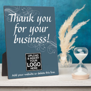 Plaque Photo Merci pour votre entreprise avec logo