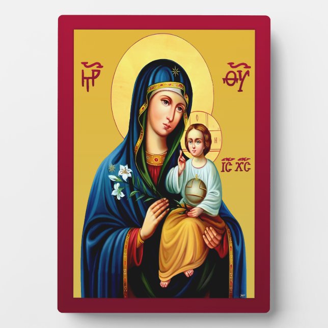 Plaque Photo Mère de Dieu (Devant)