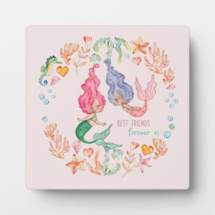 Plaque Photo Mermaids Meilleurs amis pour toujours BFF personna