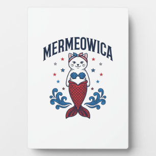 Plaque Photo Mermeowica Conception de T-shirt de Sirène Chat Pa
