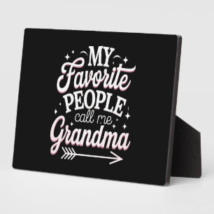 Plaque Photo Mes personnes préférées m'appellent grand-mère pou