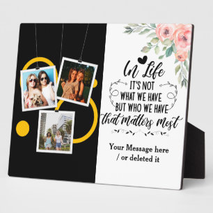 Plaque Photo Message positif pour Best Friends 3 Photos