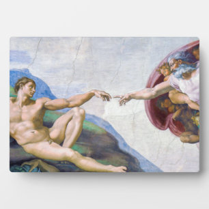 Plaque Photo Michelangelo - Création d'Adam Isolé