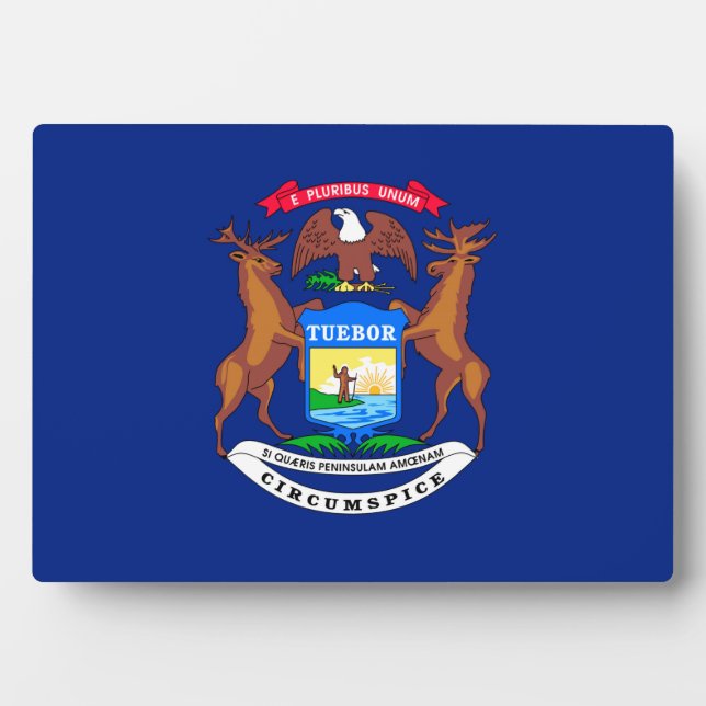 Plaque Photo Michigan State Flag Design (Devant)