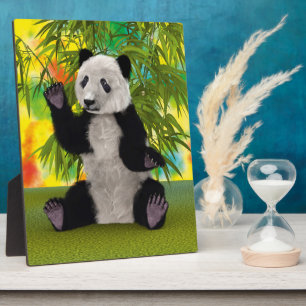Plaque Photo Mignon ours panda kawaii amoureux des animaux cade