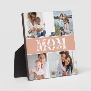 Plaque Photo Mignonne JE T'AIME MOM Fête des Mères Photo