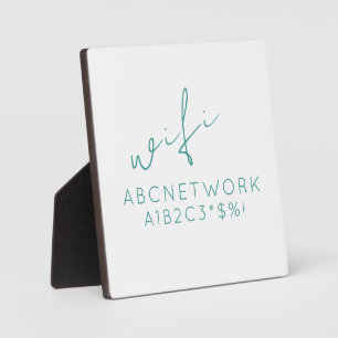Plaque Photo Minimal Wifi Password Sign