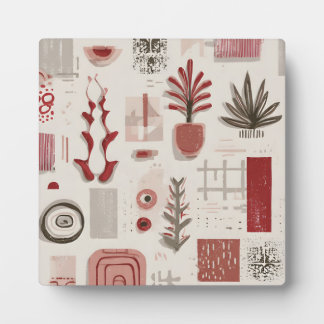 Plaque Photo minimalist scribble ornaments