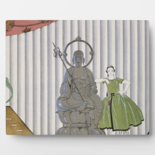 Plaque Photo Mlle Spinelly Chez Elle, 1920 (pochoir pri)