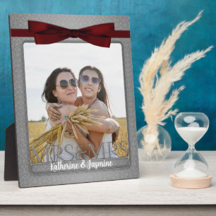 Plaque Photo Mme & Mme Lesbian Gay Silver Photo Mariage