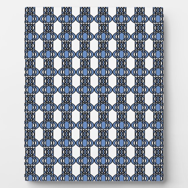 Plaque Photo Mod Retro Blue Abstrait Scarab Motif (Devant)