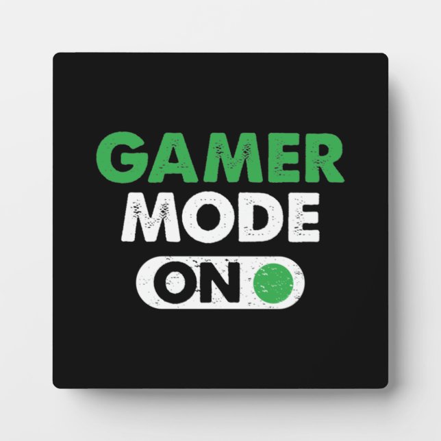 Plaque Photo Mode Joueur activé - Amusant Joueur Vidéo, Humour  (Devant)