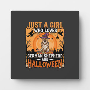 Plaque Photo Modèle de Chien de Berger Allemand Fille d'Hallowe