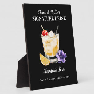 Plaque Photo Modèle de panneau de boisson Amaretto Sour personn