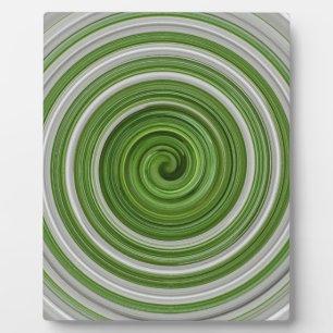 Plaque Photo Modèle spiralé vert-blanc