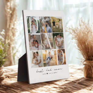 Plaque Photo Modern Best Papa Ever Script 9 Grille photo Papa C