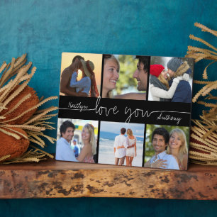 Plaque Photo Modern LOVE YOU 6 Collage photo Script manuscrit