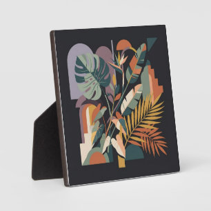 Plaque Photo Moderne Abstrait Tropical Botanique et Architectur