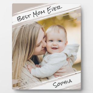 Plaque Photo Moderne Elegant Taupe Ajouter Votre Photo Meilleur