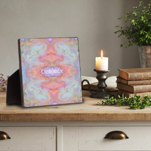 Plaque Photo Moderne Pretty Pastel Abstrait Boho ONE WORD
