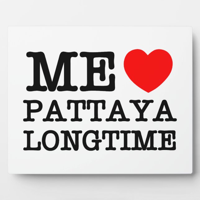 PLAQUE PHOTO MOI AIME PATTAYA LONGTIME (Devant)