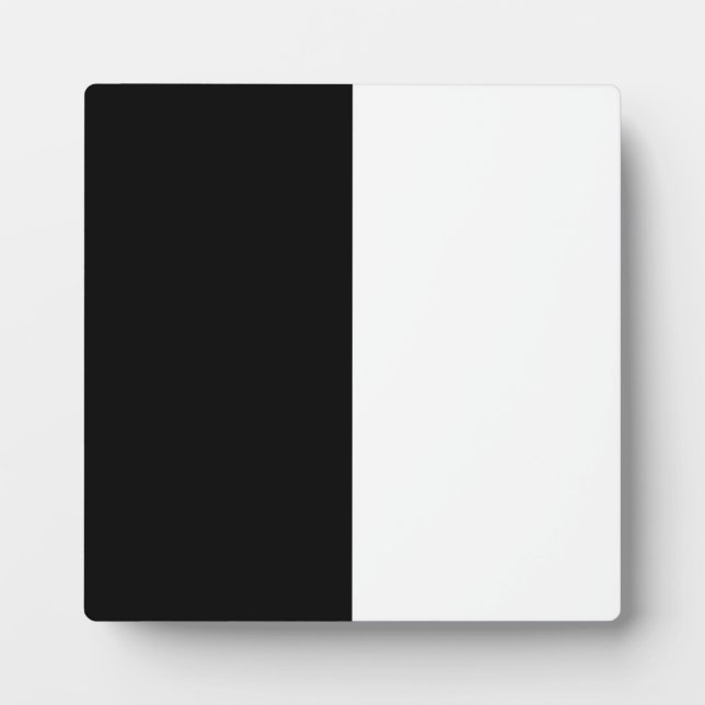 Plaque Photo Moitié Noir Et Moitié Blanc (Devant)