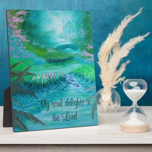 Plaque Photo Mon âme enchante dans le Seigneur (Côté)